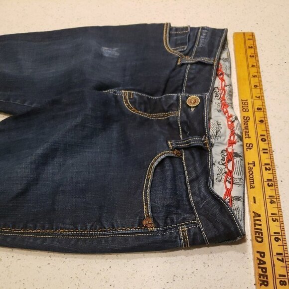 Gridlock womens jeans Size 30 X 33 double back pockets medium wash - Picture 3 of 9